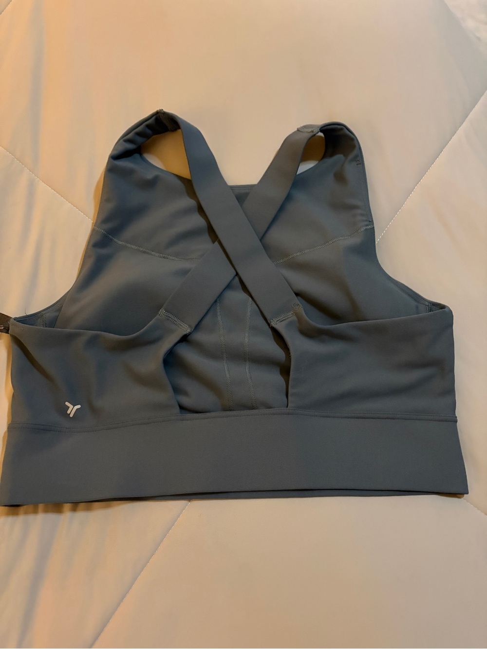 Cross-Back Sports Bra in Slate Blue
